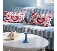 Cuscini da Esterno Impermeabili 40 x 60 cm Rettangolari Federe Cuscini Divano Amore set di 2 Lino Copricuscini Divano Farfalla Stampa Fronte/Retro Copricuscini Decorativi per Giardino Patio LY-1355