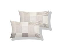 Cuscini da Esterno Impermeabili 50 x 90 cm2 Pezzi, Federe Cuscini Divano in Lino, Cuscino Oblong Resistente all'Usura, Copricuscino per Giardino Soggiorno Camera, Regalo beige Nord Europa-2 S0-682