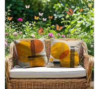 Cuscini da Esterno Impermeabili 50x50cm Europa Settentrionale Cuscini per Divano Impermeabili Velluto Stampa Fronte Retro Decorazioni Casa Geometria Cuscino per Panca da Esterno Giardino Fodera RG-894