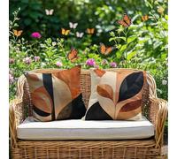 Cuscini da Esterno Impermeabili 50x50cm Europa Settentrionale Cuscini per Divano Impermeabili Velluto Stampa Fronte Retro Decorazioni Casa Geometria Cuscino per Panca da Esterno Giardino Fodera RG-956