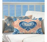 Cuscini da Esterno Impermeabili Amore, Rosa Copricuscini Divano 50x70 Set da 2 Velluto, Federe Cuscino Letto Rettangolari Doppia Faccia Stampa con Cerniera Invisibile per Giardino Casa Salotto, Cod383