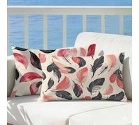Cuscini da Esterno Impermeabili Piuma, Rosa Copricuscini Divano 50x80 Set da 2 Lino, Federe Cuscino Letto Rettangolari Doppia Faccia Stampa con Cerniera Invisibile per Giardino Casa Salotto, Cod397