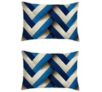 Cuscini da Esterno Impermeabili Resumen Federe Cuscini 30x50cm Arredo Giardino per Esterno Lino Rettangolare Decorativi Cuscino Europa Del Norte Set di 2 Stampa Fronte/Retro Cuscini per Divano M-162