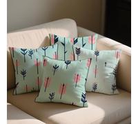 Cuscini da Esterno Impermeabili Velluto 45x45 cm Estate Grande Federe Cuscini Divano Set da 4 Copricuscini Semplice Cuscino con Zip Nascosta per Estate Giardino Divano Sedie Decor, Regalo Donna b-1252