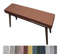 Cuscini da Esterno Lavabile Rimovibile 30x50cm Marrone | Cuscino Per Panca Da Giardino Resistente Alle Intemperie Con Lacci Antiscivolo Per Mobili Da Interni Esterni, Giardino