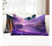 Cuscini da Esterno Lavanda Federe Cuscini Divano Rettangolari 25x50 2 Pezzi Copricuscini Divano Arcobaleno Fodera Cuscino Impermeabili Lino Copricuscini per Autunno Arredo da Giardino Balcone G1-820