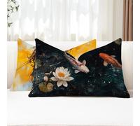 Cuscini da Esterno Loto Federe Cuscini Divano Rettangolari 25x50 2 Pezzi Copricuscini Divano Pescare Fodera Cuscino Impermeabili Lino Copricuscini per Arredo da Giardino Balcone Decorativi G1-847