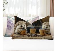 Cuscini da Esterno Macchina per il caffè Federe Cuscini Divano Rettangolari 25x50 2 Pezzi Copricuscini Divano Riccio Fodera Cuscino Impermeabili Lino Copricuscini per Arredo da Giardino Balcone G1-800
