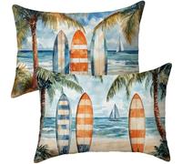 Cuscini da Esterno mare Cuscini Divano 30x50, albero Copricuscini Divano 2 Pezzi Lino Guanciale Letto, Federa Cuscino Rettangolari con Cerniera, Decorazioni Primavera, Decorazioni Giardino i-313