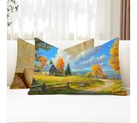 Cuscini da Esterno Nuvole Federe Cuscini Divano Rettangolari 25x50 2 Pezzi Copricuscini Divano Giardino Fodera Cuscino Impermeabili Lino Copricuscini per Autunno Arredo da Giardino Balcone G1-843