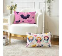 Cuscini da Esterno Semplice Cuscini per Divano Rettangolari 30x50 cm Set di 2, Amore Motivo Decorativi Impermeabili in Lino Copricuscini Divano, per Soggiorno Camera da Letto, Regalo per Donna O-6724