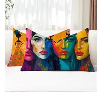 Cuscini da Esterno Viola Federe Cuscini Divano Rettangolari 25x50 2 Pezzi Copricuscini Divano Donna Fodera Cuscino Impermeabili Lino Copricuscini per Arredo da Giardino Balcone Decorativi G1-789