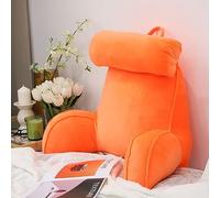 Cuscini da lettura, Extra large con supporto for collo/braccia con memory foam triturato extra riempito, ideale for supporto for la schiena, letto, giochi, lettura, con(Orange)