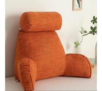 Cuscini da lettura, Extra large con supporto for collo/braccia con memory foam triturato extra riempito, ideale for supporto for la schiena, letto, giochi, lettura(Vibrant Orange,60x45x20cm)