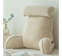 Cuscini da lettura, Molto grande | Poggialetto con supporto for il collo e il memory foam triturato | Cuscino for lo schienale for sedersi a letto, leggere, giocare, guardare la TV(Champagne)