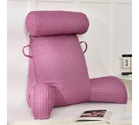 Cuscini Da Lettura Per Adulti Per Letto Cuscino 2 In 1 In Velluto Cuscini Per Schienale Divano Con Braccioli Supporto Cervicale Cuscino Supporto Schiena Cuscino Supporto (Size:75x40cm,Color:Rosa)