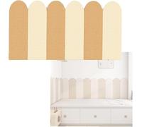 Cuscini da parete resistenti agli urti, adesivi murali per la stanza accanto al letto, autoadesivi, cuscini sicuri, per la decorazione di sfondo nella stanza (colore 2, 20 x 60 cm x 6 pezzi)