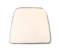 Cuscini da Sedia in Finta Pelle, Cuscini di Seduta con Cerniera, per Casa Ufficio Sala da Pranzo e Auto, Pieno di Memory Foam, Antiscivolo, Impermeabile, Forma a D, Spessore 2cm,Bianca,43X46CM