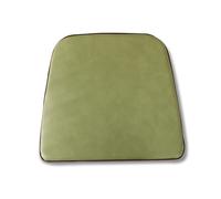 Cuscini da Sedia in Finta Pelle, Cuscini di Seduta con Cerniera, per Casa Ufficio Sala da Pranzo e Auto, Pieno di Memory Foam, Antiscivolo, Impermeabile, Forma a D, Spessore 2cm,Verde,43X46CM