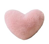 Cuscini Decorativi 12/17" Faux Fur Heart Pillow Decorative Pillows Plush Love Heart Shaped Fluffy Throw Pillow Cushion Valentine's Day Gifts(P,25X31cm)