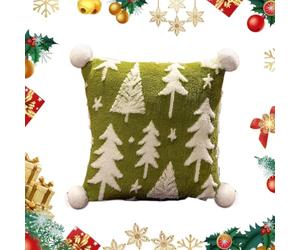 Cuscini Decorativi Natalizi da Salotto Decorazioni Festive per Arredo Casa | Cuscini Decorativi a Forma di Albero di Natale Per Casa Camera da Letto Divano e Letto Interni Tavolo Festa Va C