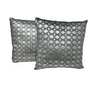 Cuscini decorativi set di 2 rombi Blue Silver 40x40 cm con imbottitura cuscin...