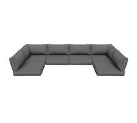 Cuscini di Ricambio Impermeabili per Mobili da Patio, 14 Pezzi, Cuscini Componibili con Fodera Rimovibile, Cuscini per Divano per Set di Conversazioni da 6 Posti,Dark Grey