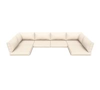 Cuscini di Ricambio Impermeabili per Mobili da Patio, 14 Pezzi, Cuscini Componibili con Fodera Rimovibile, Cuscini per Divano per Set di Conversazioni da 6 Posti,Beige