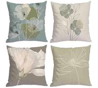 Cuscini Divano Grigio Federe Cuscini Divano 70x70cm Set di 4 Copricuscini Divano Semplice Cuscini da Esterno Impermeabili, Doppia Faccia Biancheria Cuscini Decorativi, per Divano Giardino Panca 1-N