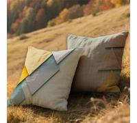 Cuscini Esterno Impermeabili Colore Dell'Uovo D'Anatra Fodere Cuscini 55x55cm Grandi Decorativi Copricuscini Divano Set di 2,Quadrate Lino Guanciale Europa Settentrionale,Con Cerniera Invisibile AU637