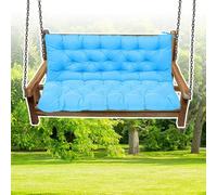 Cuscini extra spessi per dondolo da portico con schienale, 152,4 x 101,6 cm, colore azzurro, cuscini di ricambio per esterni, per patio, giardino e prato, comoda imbottitura in cotone PP