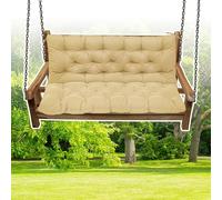 Cuscini extra spessi per dondolo da portico con schienale, 2-3 posti, cuscino di ricambio per esterni, per patio, giardino, prato, 10,2 cm, cotone PP, beige, 101,6 x 101,6 cm Comfort e stile