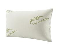cuscini fiber - 1 Cuscino Letto Matrimoniale Ultra Soft Imbottiti con Fibra di Poliestere Molto Morbida, il Guanciale Letto Possiede un’Altezza di 15cm REGOLABILE, Federa Anallergica con Zip (Aloe)