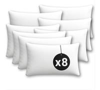cuscini fiber Imbottitura Cuscini 30x50, Set da 8 Cuscini per Divano Anallergici Morbidi e Soffici, Cuscino Prodotto in Italia, Facile da Lavare