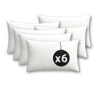 cuscini fiber Set da 6 Cuscini per Divano 30x50 con Fodera Misto Cotone Anallergici Morbidi e Soffici, Cuscino Quadrato Interno, Imbottitura Cuscini Prodotto in Italia