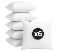 cuscini fiber Set da 6 Cuscini per Divano 50x50 con Fodera Misto Cotone Anallergici Morbidi e Soffici, Cuscino Quadrato Interno, Imbottitura Cuscini Prodotto in Italia