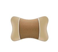 Cuscini for auto lavorati a maglia in pelle PU Poggiatesta Cuscino for poggiatesta Supporto for sedili Accessori di sicurezza for(Beige)