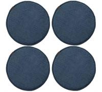 Cuscini For Sedia For Sgabello Alto, Cuscino Del Sedile For Sgabello Rotondi Da 1/2/4 Confezioni, Cuscini For Seduta For Sala Da Pranzo For Cucina Con Fibbia(Blue,35cm (4packs))