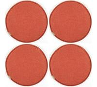 Cuscini For Sedia For Sgabello Alto, Cuscino Del Sedile For Sgabello Rotondi Da 1/2/4 Confezioni, Cuscini For Seduta For Sala Da Pranzo For Cucina Con Fibbia(Golden Orange,33cm (4packs))