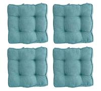 Cuscini for sedie quadrati for sedili da esterno con lacci for morbidi e spessi for for cucina Sala pranzo Sedia ufficio giardino, lavabili(Blue,4pcs)