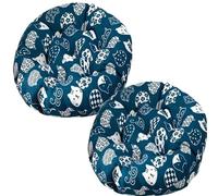 Cuscini for Sedie Rotondi, 2 Cuscini da Pavimento for Adulti, Cuscino da Pavimento Rotondo Spesso, Cuscino di Meditazione da Viaggio Cuscino da Seduta Rotondo Elastico Morbido for Divano(29#,2pcs:45cm