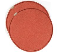 Cuscini For Sedie Rotondi Da 1/2/4 Confezioni Cuscini Rotondi Con Lacci, 30CM / 33CM / 35CM / 40CM / 45CM Cuscino For Sedile Sgabello Alto In Spugna 3CM(Golden Orange,45 * 3cm(2packs))