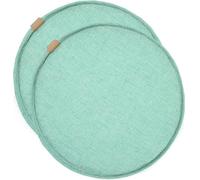 Cuscini For Sedie Rotondi Da 1/2/4 Confezioni Cuscini Rotondi Con Lacci, 30CM / 33CM / 35CM / 40CM / 45CM Cuscino For Sedile Sgabello Alto In Spugna 3CM(Green,40 * 3cm(2packs))