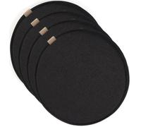 Cuscini For Sedie Rotondi Da 1/2/4 Confezioni Cuscini Rotondi Con Lacci, 30CM / 33CM / 35CM / 40CM / 45CM Cuscino For Sedile Sgabello Alto In Spugna 3CM(Black,35 * 3cm(4packs))