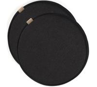 Cuscini For Sedie Rotondi Da 1/2/4 Confezioni Cuscini Rotondi Con Lacci, 30CM / 33CM / 35CM / 40CM / 45CM Cuscino For Sedile Sgabello Alto In Spugna 3CM(Black,40 * 3cm(2packs))