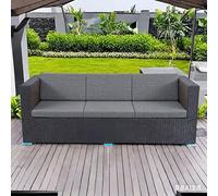 Cuscini Imbottiti per Panche da Esterno/Interno - Lino e Cotone Antiscivolo con Fibbia - 120x40, 100x40, 80x40, 100x50 - Cuscino per Panchina per Giardino, Sagre, Birrerie e Cucina(Light Gray,14x35)