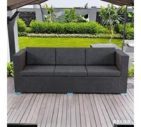 Cuscini Imbottiti per Panche da Esterno/Interno - Lino e Cotone Antiscivolo con Fibbia - 120x40, 100x40, 80x40, 100x50 - Cuscino per Panchina per Giardino, Sagre, Birrerie e Cucina(Gray,14x35)