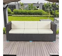 Cuscini Imbottiti per Panche da Esterno/Interno - Lino e Cotone Antiscivolo con Fibbia - 120x40, 100x40, 80x40, 100x50 - Cuscino per Panchina per Giardino, Sagre, Birrerie e Cucina(White,12x35)