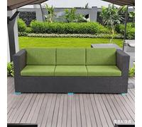 Cuscini Imbottiti per Panche da Esterno/Interno - Lino e Cotone Antiscivolo con Fibbia - 120x40, 100x40, 80x40, 100x50 - Cuscino per Panchina per Giardino, Sagre, Birrerie e Cucina(Green,20x35)