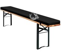Cuscini Imbottiti per Panchine da Birra 220x25 120x40 150x30 180x30 Imbottitura in Spugna Sfoderabile Copri Panca Giardino per Sagra Birreria Feste Catering(Nero,120x40x3cm)
